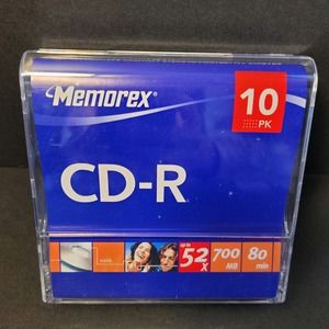 Memorex CD-R 700MB 52X 80min 9-Pack Open Box CDs Unused With Sleeves